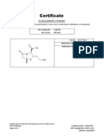 Certificate: Clavulanate Lithium