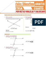 Ángulos Formados Por Rectas Paralelas y Una Secante para Cuarto Grado de Secundaria