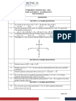 WORKSHEET (SESSION 2022 - 2023) Grade 10 Subject - Mathematics Polynomials S.NO. Questions Section A (1 Mark Questions)