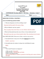 Literature Final Revision Sheet Answer Key 2