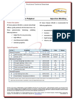 Polypropylene Homo Polymer Injection Molding: Provisional Technical Datasheet