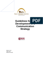 Guidelines For The Development of A Communication Strategy: Matthew Cook Caitlin Lally Matthew Mccarthy