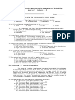 Statistics and Prob 11 Summative Test 1,2 and 3 Q4