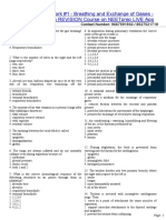 Home Work #1 - Breathing and Exchange of Gases - Live Short Duration Revision Course On Neetprep Live App