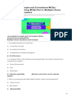 Accounting Concepts and Conventions MCQs Financial Accounting MCQs Part 2 Multiple Choice Questions