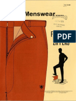Sewing Pants Trousers EC73-491 Menswear Fly Front Zipper 