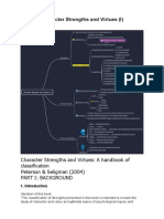 Character Strengths and Virtues A Handbook of Classification Notes