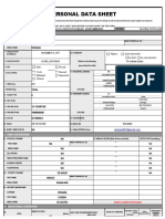 Cs Form No. 212 Revised Personal Data Sheet New