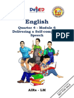 English: Quarter 4 Modul e 6 A Delivering A Self Composed Speech