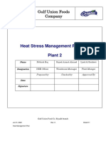 Heat Stress Management Plan For Plant 2: Gulf Union Foods Company