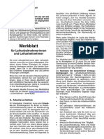 Merkblatt: Für Leiharbeitnehmerinnen Und Leiharbeitnehmer