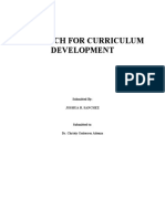 Research For Curriculum Development