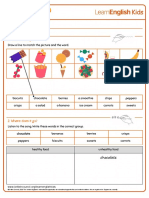 Songs Snack Time Worksheet