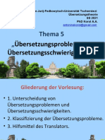 Thema 5 Übersetzungsprobleme