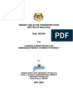 Energy Use in The Transportation Sector of Malaysia