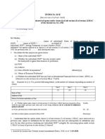 (FORM No. 10-IE Application For Exercise/ Withdrawal of Option Under Clause (I) of Sub-Section (5) of Section 115BAC of The Income-Tax Act, 1961