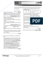 B2+ UNIT 8 Test Standard