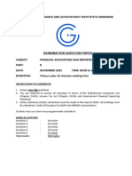 Financial Accounting - Reporting November 2021 Question Paper