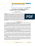 Vote Buying, Government Accountability, and Political Corruption: The Case of The Philippines