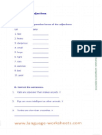 Elementary Comparative Adjectives Exercises