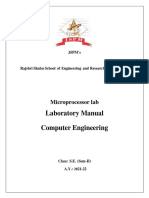 Laboratory Manual Computer Engineering: Microprocessor Lab