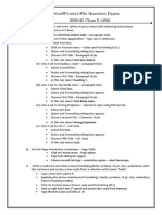 Practical/Project File Question Paper 2020-21 Class X