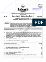 @ Aakash: Fortnightly Subjective Test-2