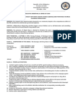 Executive Order No.01 Series of 2019 "Revitalization of The Barangay Anti-Drug Abuse Council (Badac) and Their Role in Drug Clearing Operations"