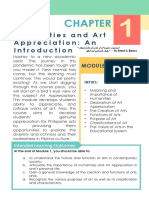 Humanities and Art Appreciation: An: Module Contents