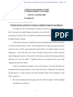 US Motion To Unseal Limited Warrant Materials Re Trump Warrant