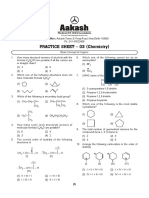 PRACTICE SHEET - 03 (Chemistry) : CH - CH - CH CN CN CN