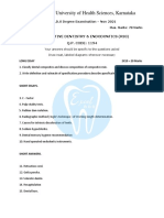 Rajiv Gandhi University of Health Sciences, Karnataka: Conservative Dentistry & Endodontics (Rs3) Q.P. CODE: 1194