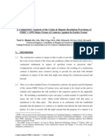 A Comparitive Analysis of The Claims & Dispute Resolution Provisions of FIDIC 1999 Major Forms of Contract