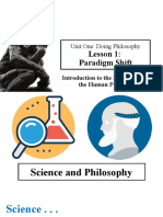 Unit 1 - Lesson 1 - Paradigm Shift, Human Activities and Philosophy