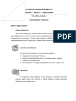 Statistics and Probability Module 7: Week 7: Third Quarter