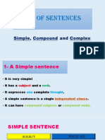 Simple Compound and Complex Sentences