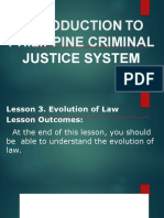 Lesson 3 - Evolution of Law