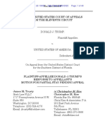 Trump Response - DOJ Appeal - 11th Circuit - September 20