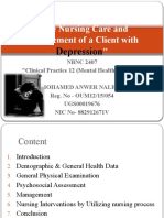 NBNC 2407 CP 12 Mental Health Nursing Case Study