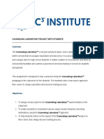 6th Cohort - Counseling Laboratory Project With Students - Guidelines