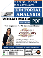 Weekly Editorial Vocabulary Magazine by Nimisha Mam 15th To 20th