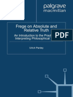 Frege On Absolute and Relative Truth An Introduction To The Practice of Interpreting Philosophical Texts (Ulrich Pardey (Auth.) )