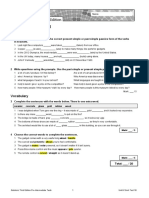 Unit 9 Short Test 1B: Grammar