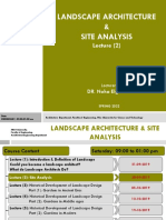 Landscape Lecture (2) - Site Analysis