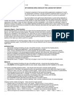 Preparatory Report Exercise (Pre) Checklist For Laboratory Report Background