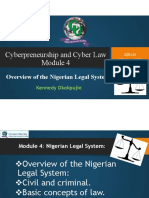 Eie329 - Module4 - Overview of The Nigerian Legal System