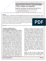 Human Resource Management Practices in Private Commercial Banking Sector: (A Study On Khulna City, Bangladesh)