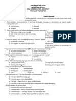 Q1 Oralcom Period Test