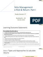 Reading 49-Portfolio Risk & Return Part 1