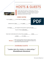 Hosts and Guests - Worksheet
